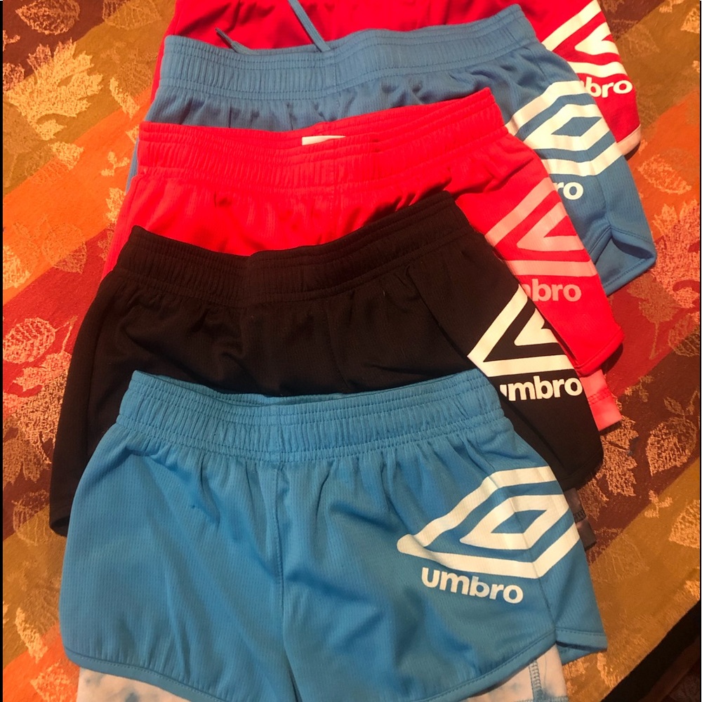 Girls umbro shorts bundle of 5